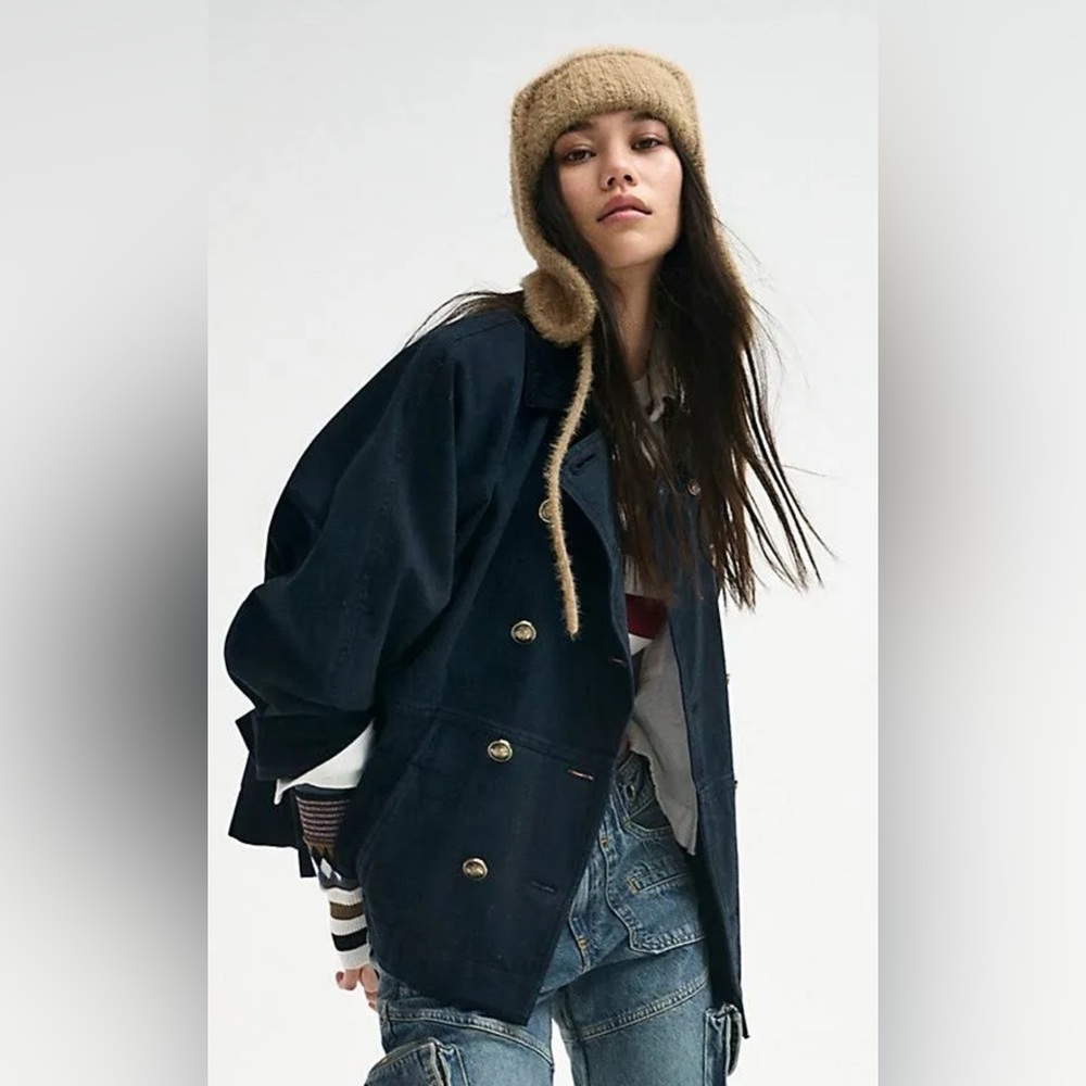 Free People Viva Surplus Jacket In Black Size Large New - Picture 14 of 14